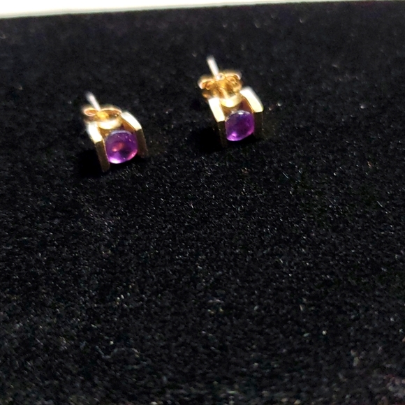 Amethyst necklace and matching earring set. - Picture 4 of 7